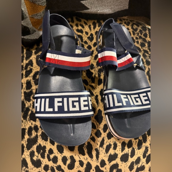 Tommy Hilfiger Navy Sandals - Picture 1 of 4